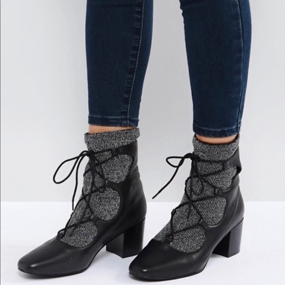 Sol Sana sock glitter bootie